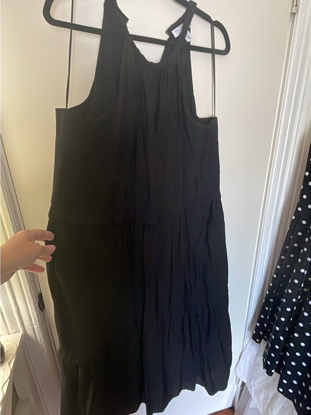 Sleeveless Black Maxi Dress with Tiered Skirt